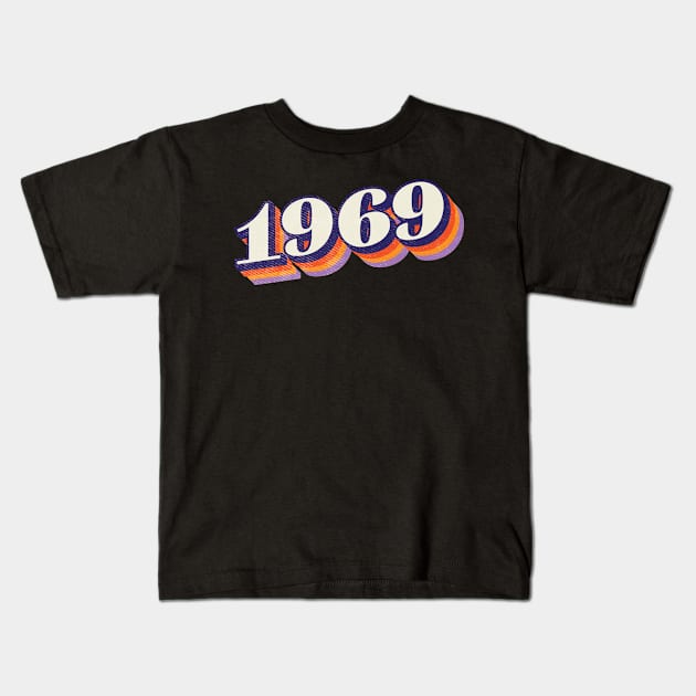 1969 Birthday Year Kids T-Shirt by Vin Zzep
